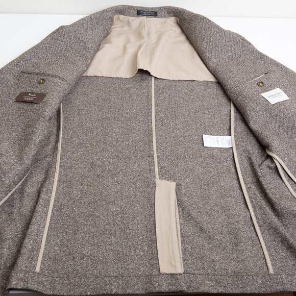 Banana Republic Italian Tweed Brown Suit 2pcs Jacket 42R Pants 36R - Picture 10 of 16